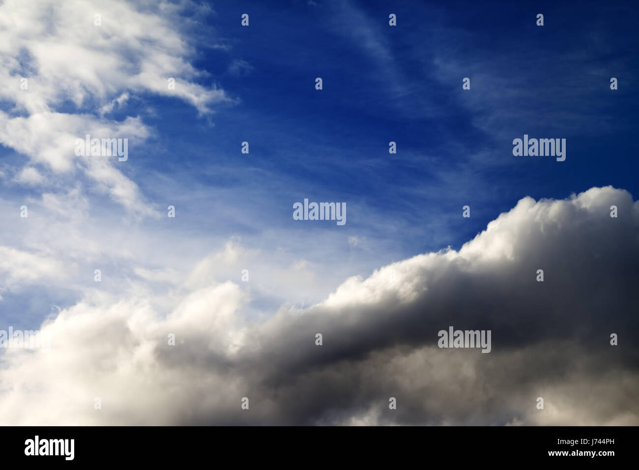 Blue sky with clouds before rain Stock Photo Alamy