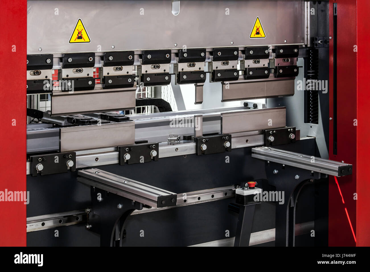 Automatic bending and folding metal sheet machine Stock Photo