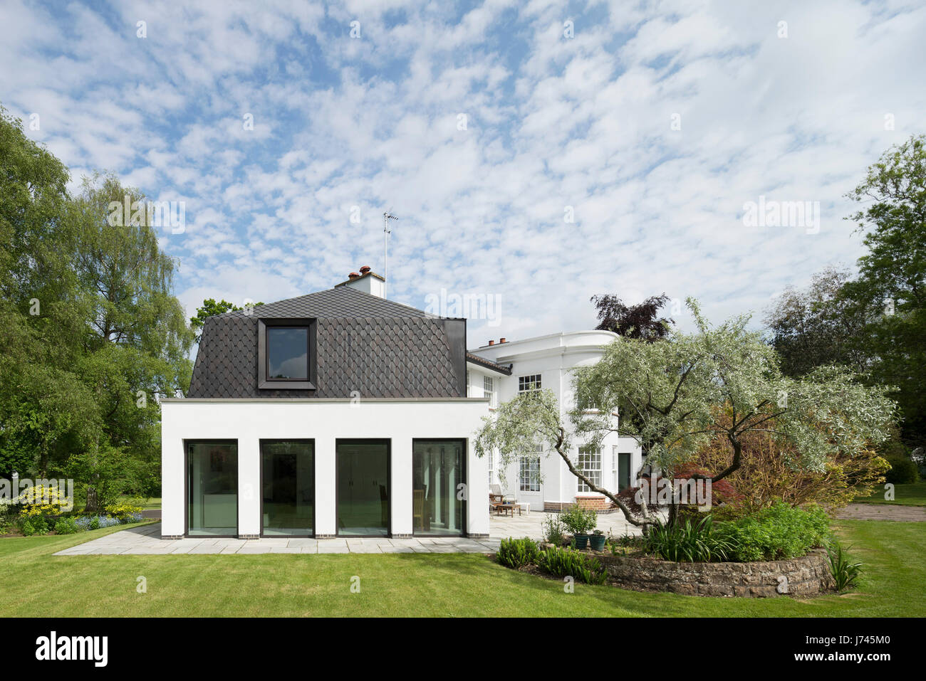 Extension elevation viewed from garden. The Fairway, Leicester, United
