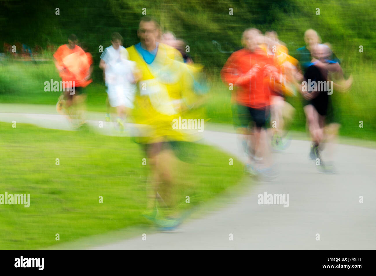 Fun Run slow shutter speed Stock Photo Alamy