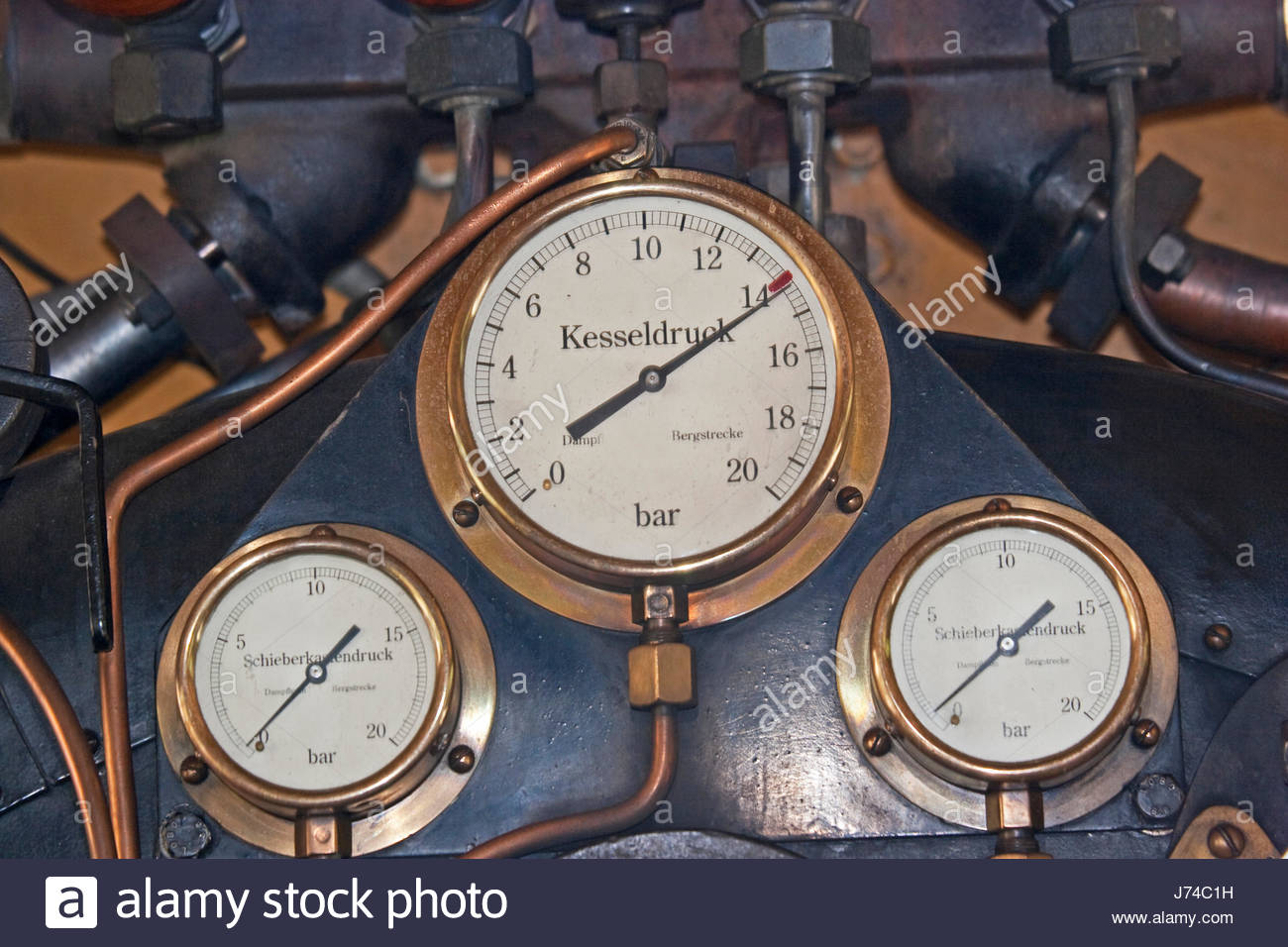 Gauges Cab Steam Stock Photos & Gauges Cab Steam