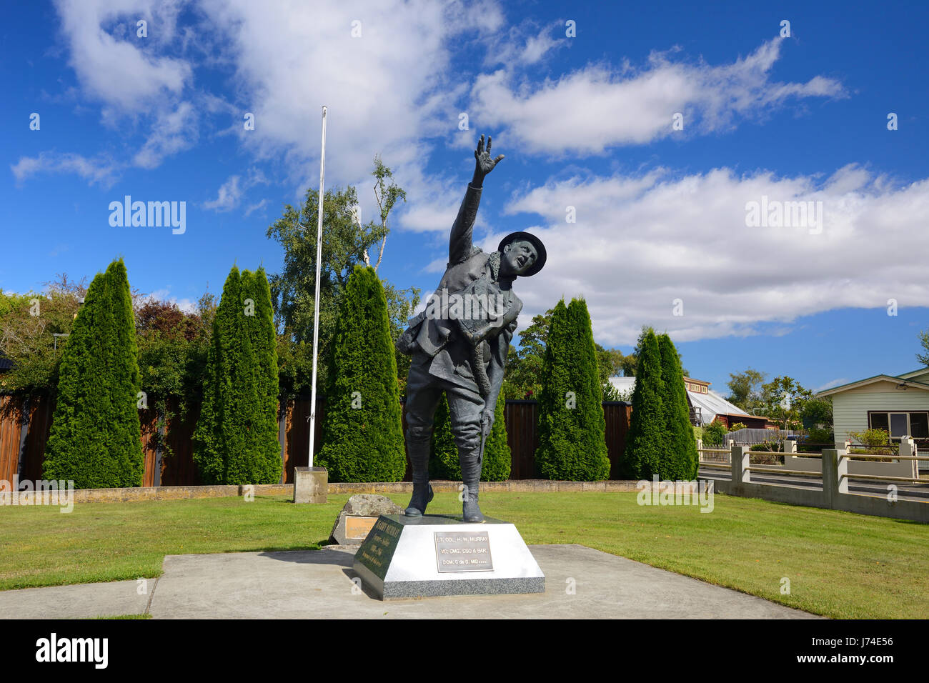 Harry Murray sculpture in historic town of Evandale, near Launceston, in Northern Tasmania, Australia Stock Photo