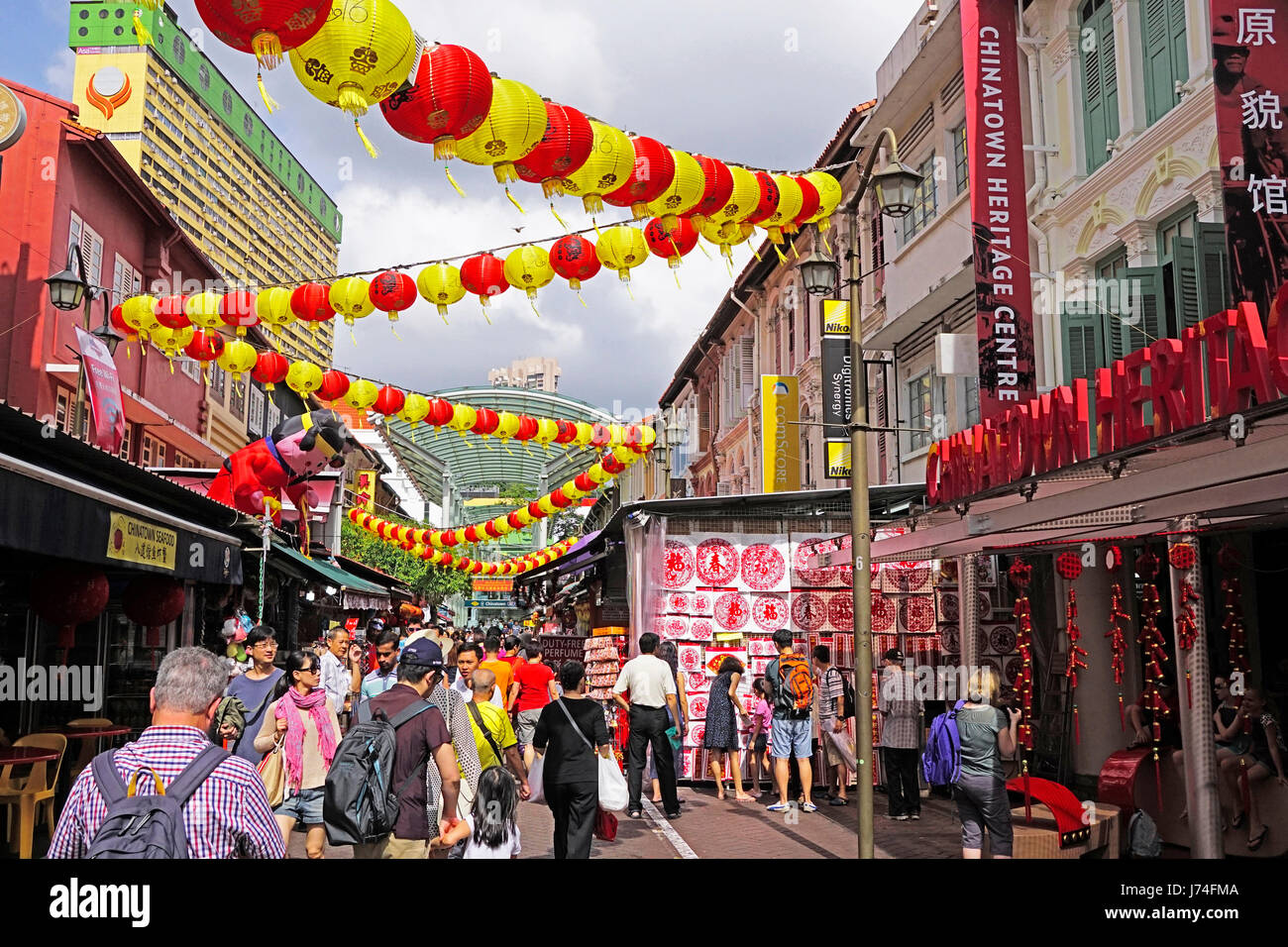 Singapore Chinatown decorated for Spring Festival/Chinese New Year