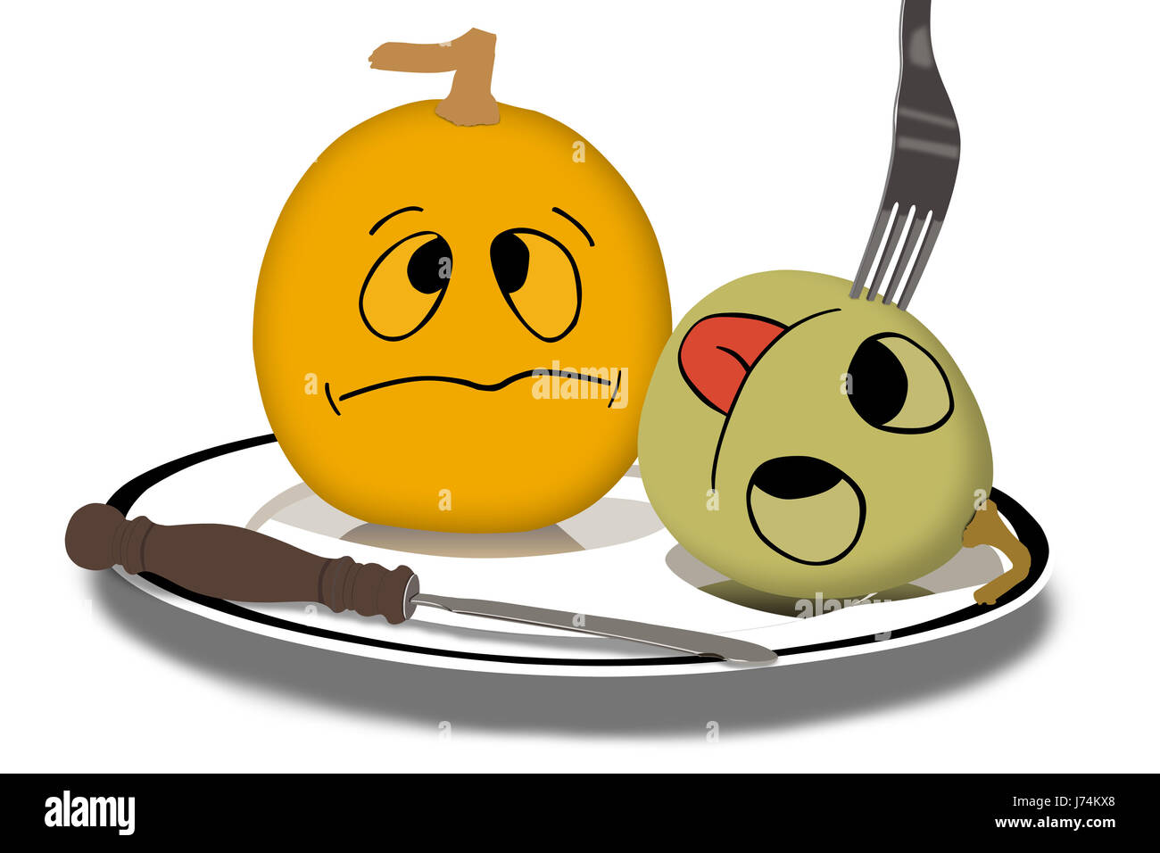 Plate Concern Worried Worry Anxiety Anxious Solicitous Fork