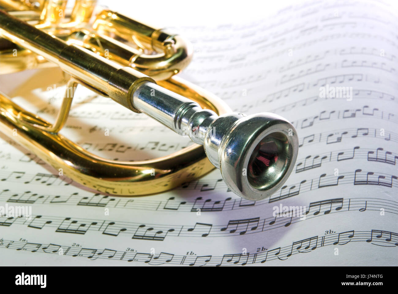 golden notes music notes trumpet act music game tournament play playing plays Stock Photo