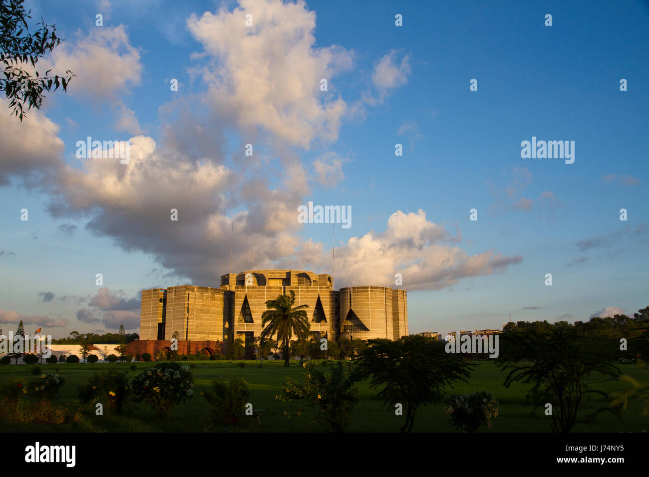 The National Assembly Building of Bangladesh or Jatiyo Sangsad Bhaban