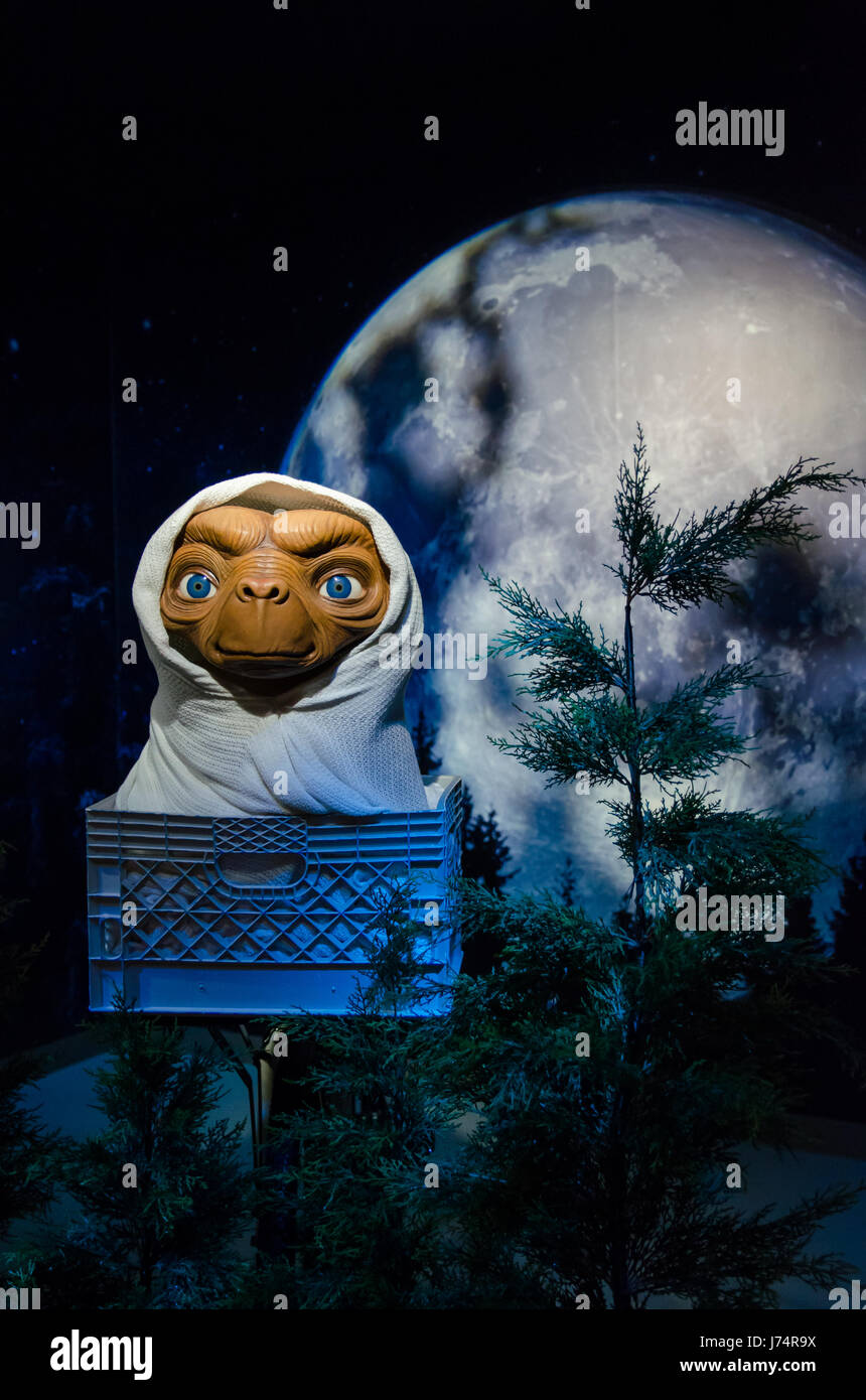 Singapore - September 15,2015 : The wax figure of E.T. the Extra-Terrestrial in Madame Tussauds Singapore. Stock Photo