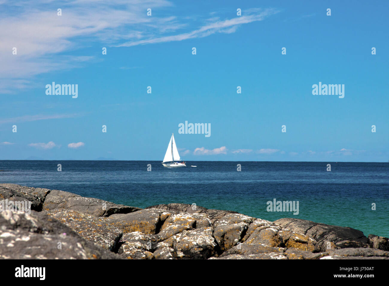 sailboat on the atlantic Stock Photo - Alamy