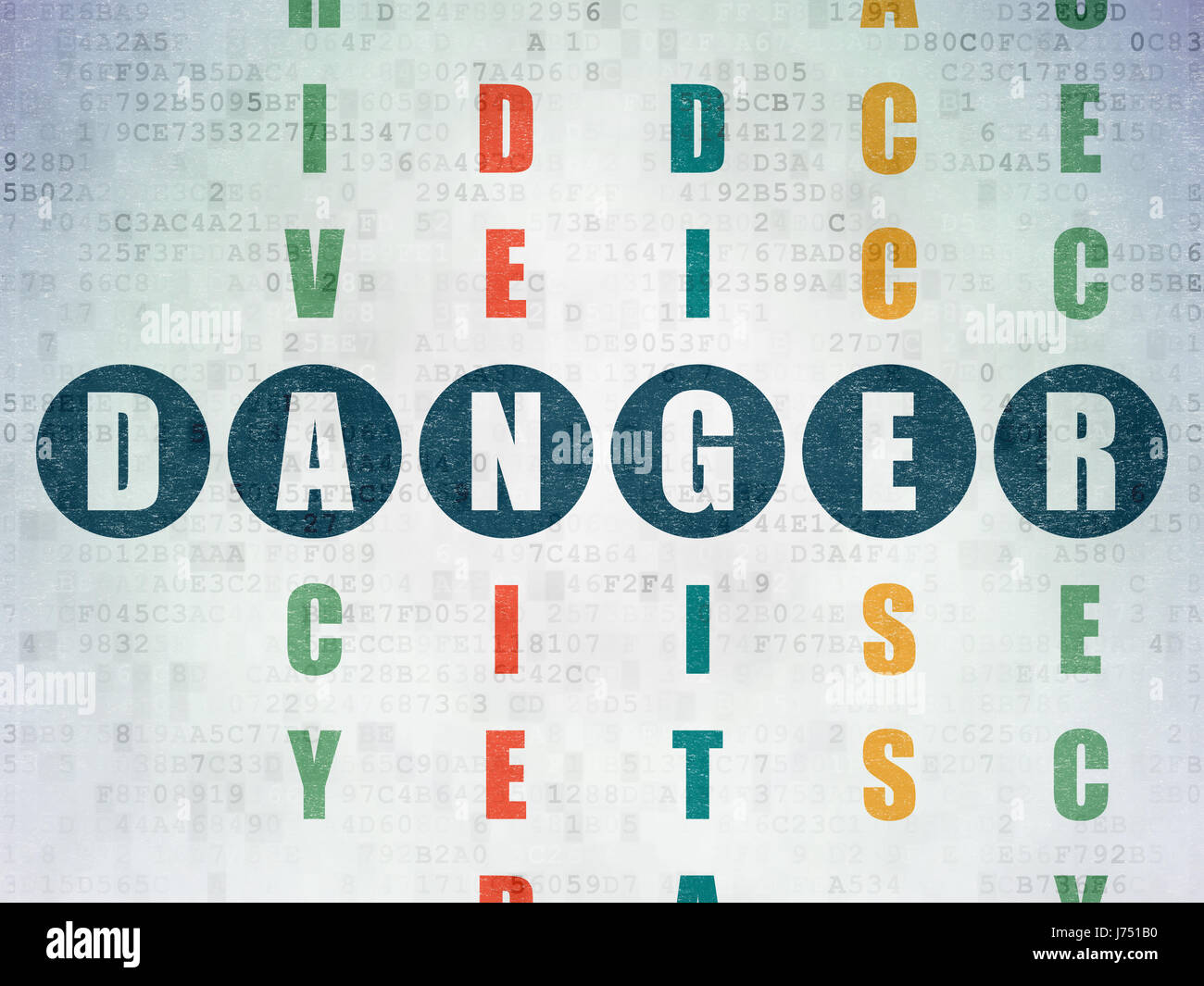 Protection concept Danger in Crossword Puzzle Stock Photo Alamy