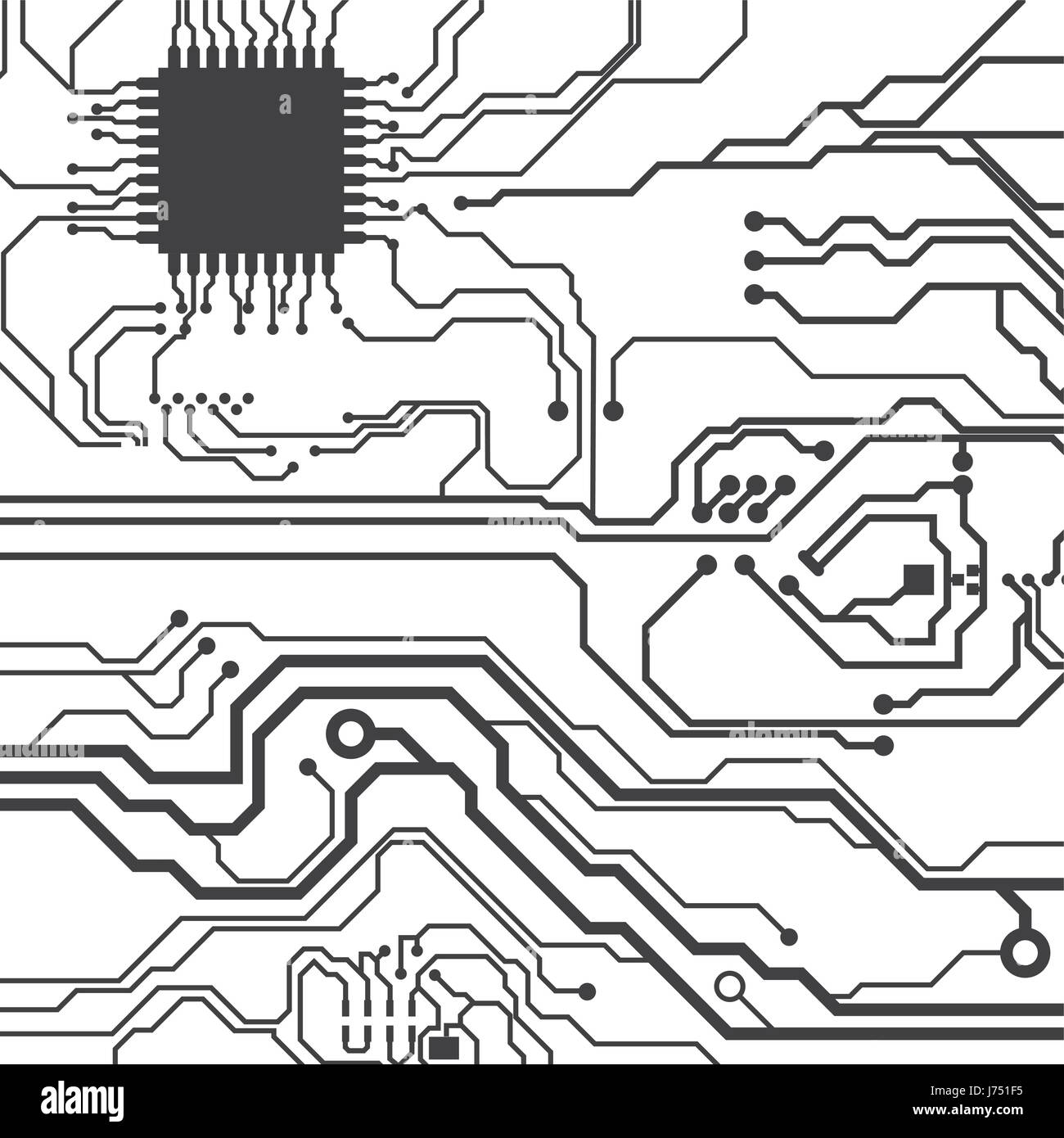 Microchip circuit technology Stock Vector Image & Art - Alamy