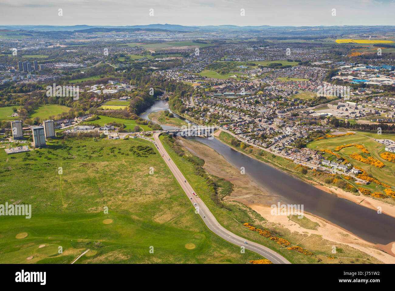 Aerial photograph of Bridge of Don area in the city of Aberdeen in