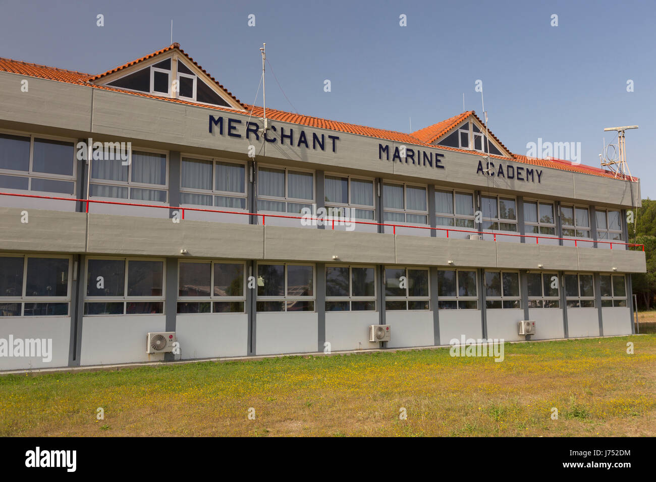The merchant marine academy of the Ionian Islands in Argostoli, Kefalonia, Greece Stock Photo
