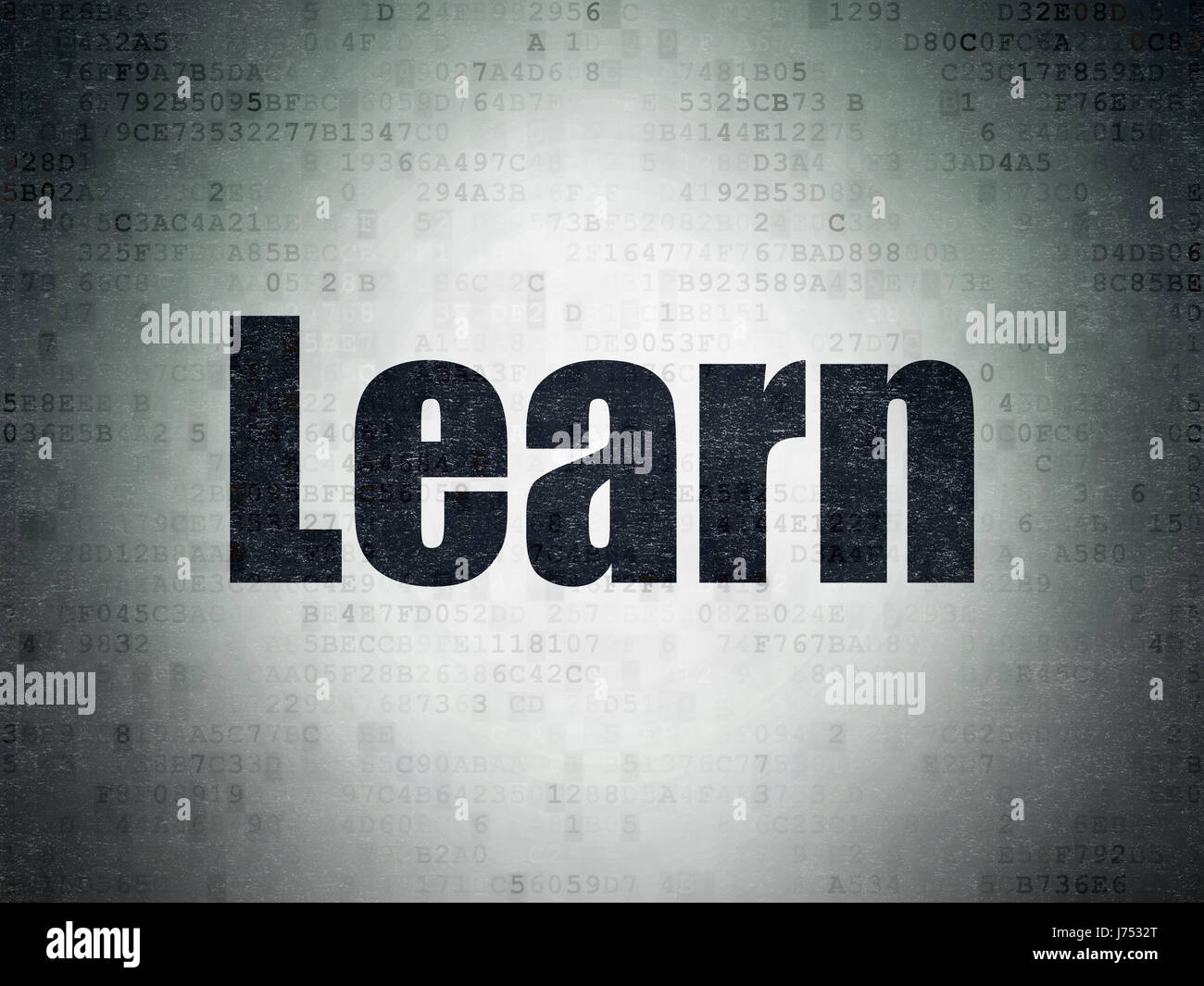 Learning concept: Learn on Digital Data Paper background Stock Photo ...