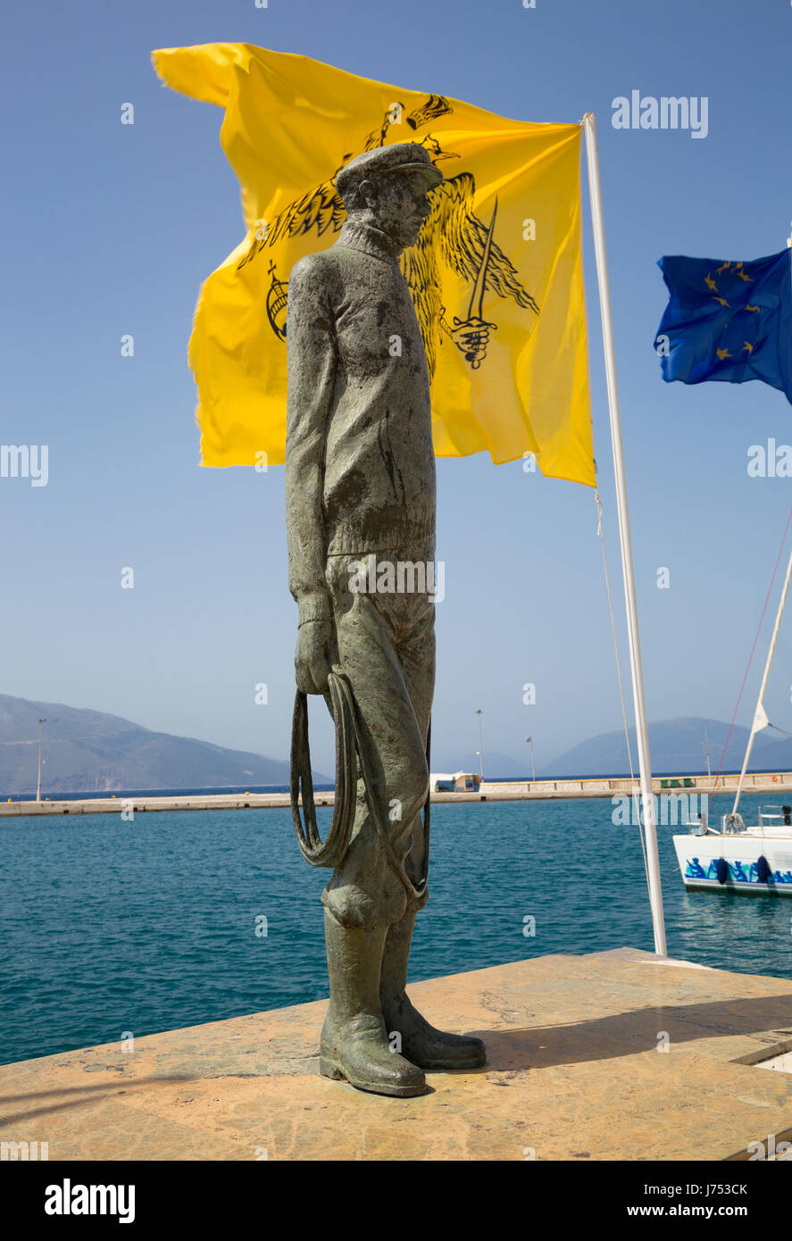 Sailor's memorial, Sami, Kefalonia, Greece Stock Photo