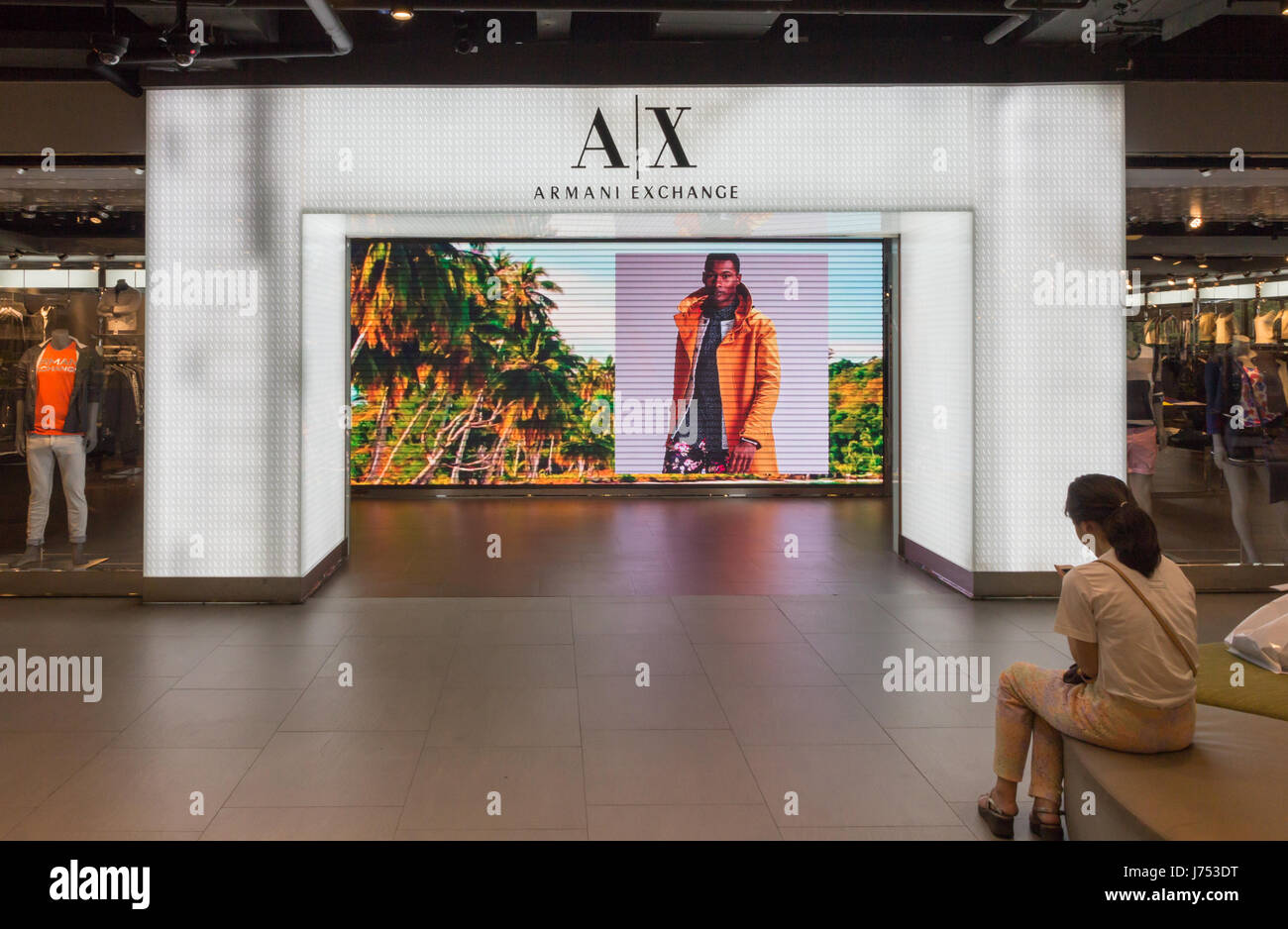 Armani Exchange shop entrance in Centralworld mall, Bangkok, Thailand Stock  Photo - Alamy