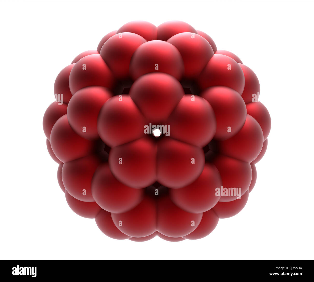 isolated atom carbon render model isolated colour science round about material Stock Photo