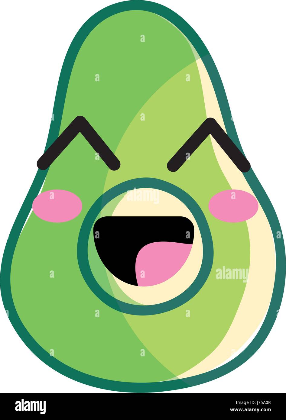 kawaii happy and nice avocado fruit Stock Vector Image & Art - Alamy