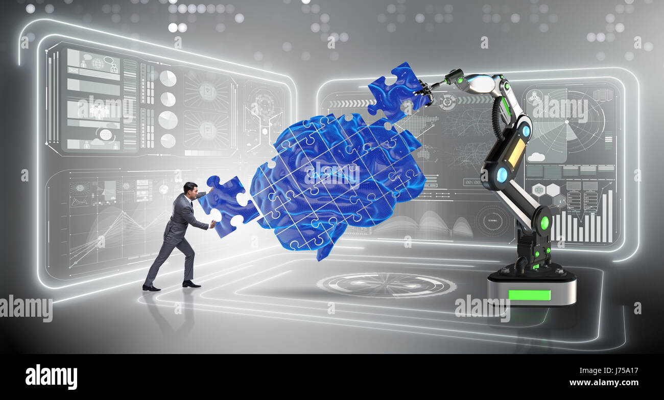 Artificial intelligence concept with businessman Stock Photo - Alamy