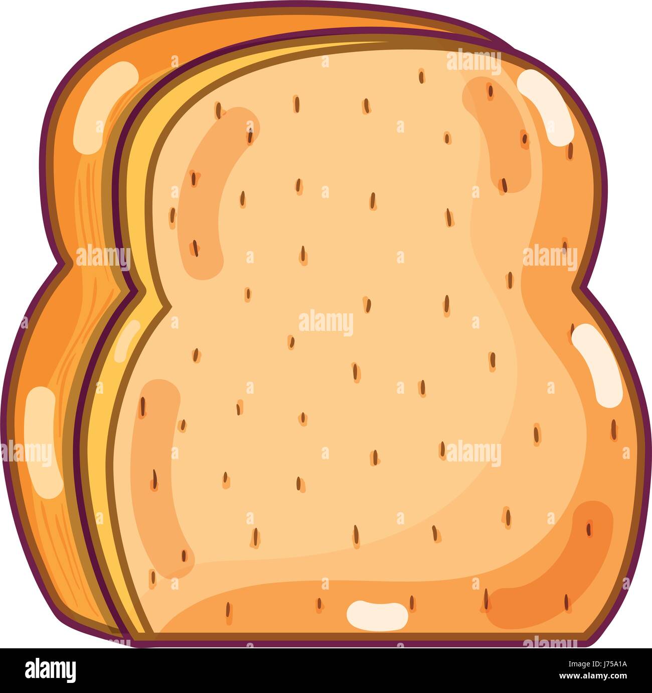 delicious and fresh chopped bread Stock Vector Image & Art - Alamy