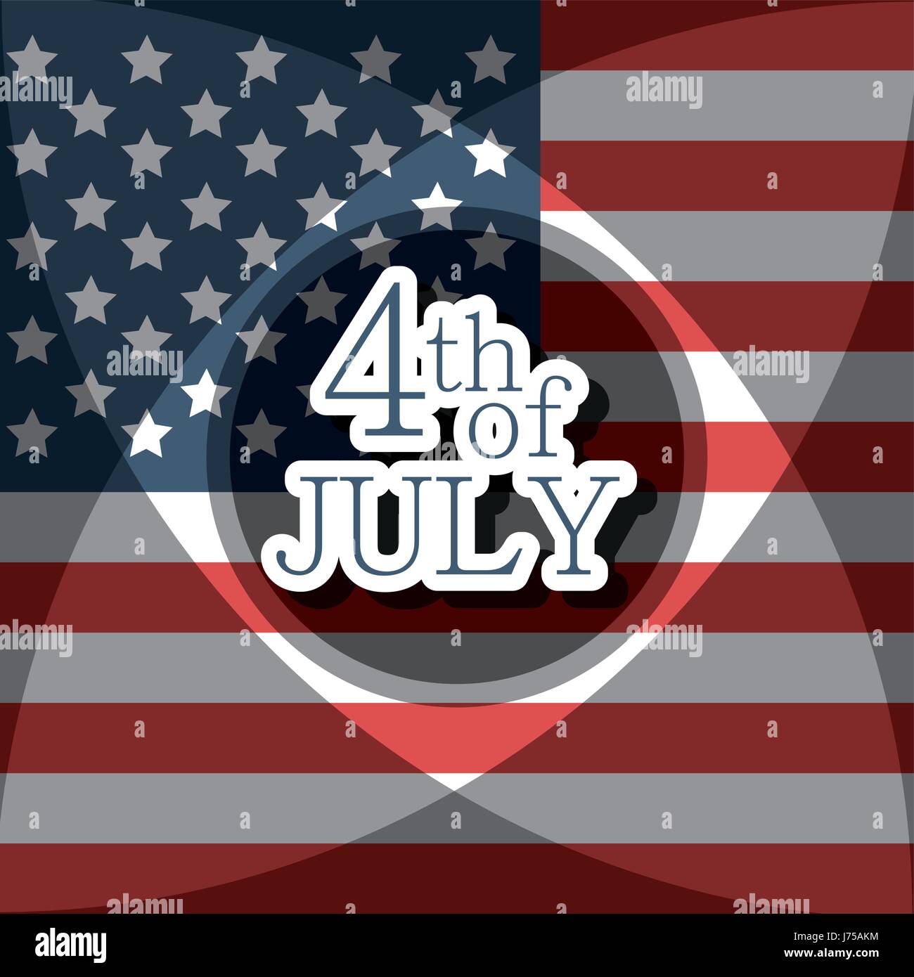 independence day with flag decoration design Stock Vector Image & Art ...