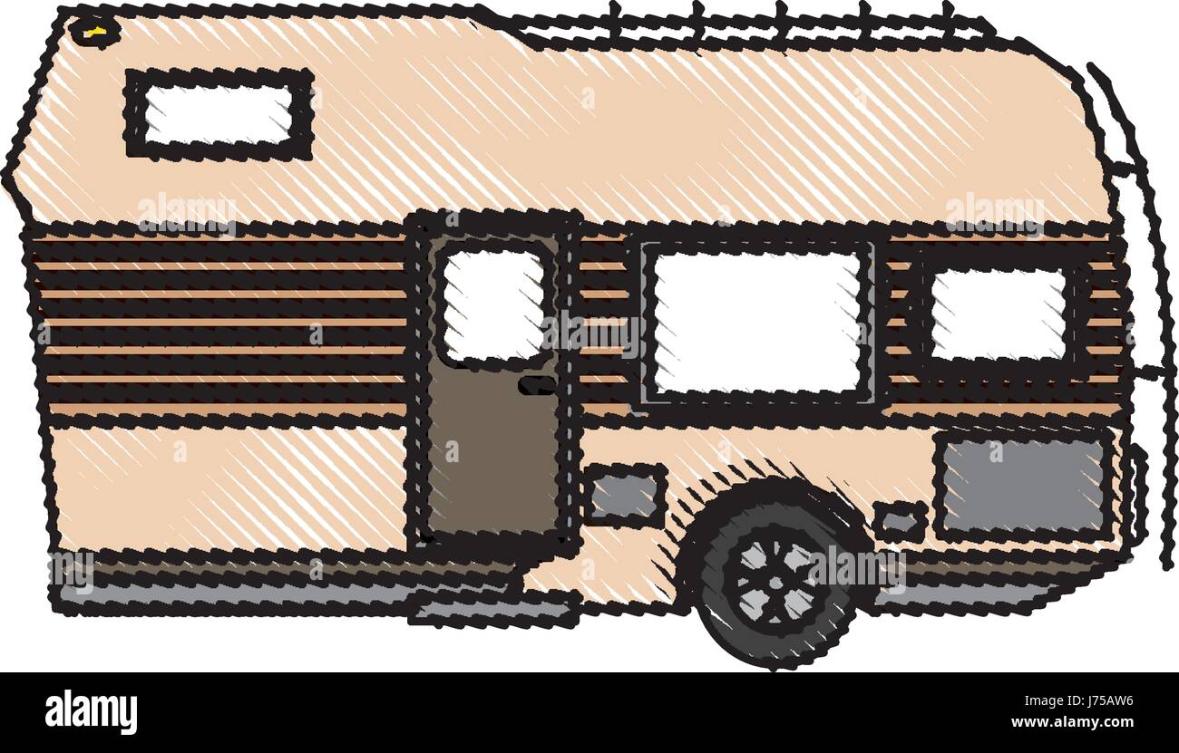 trailer camping transport recreation tourism Stock Vector Image & Art ...