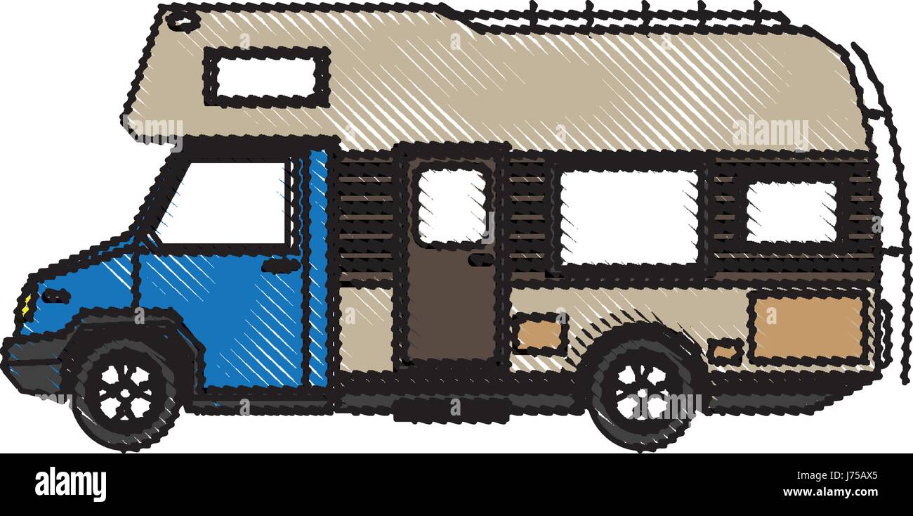 truck camper home travel transport image Stock Vector Image & Art - Alamy