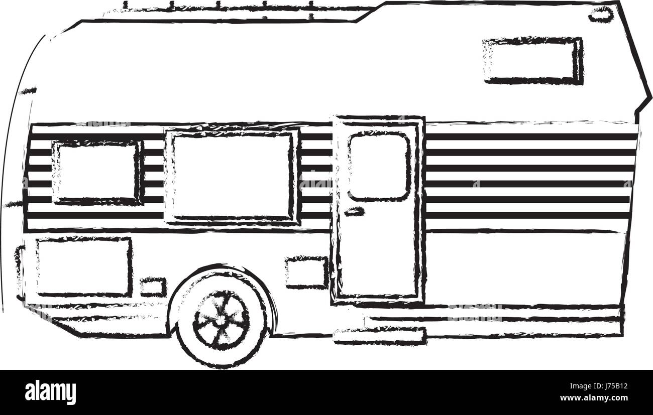 trailer camping transport recreation tourism Stock Vector Image & Art ...