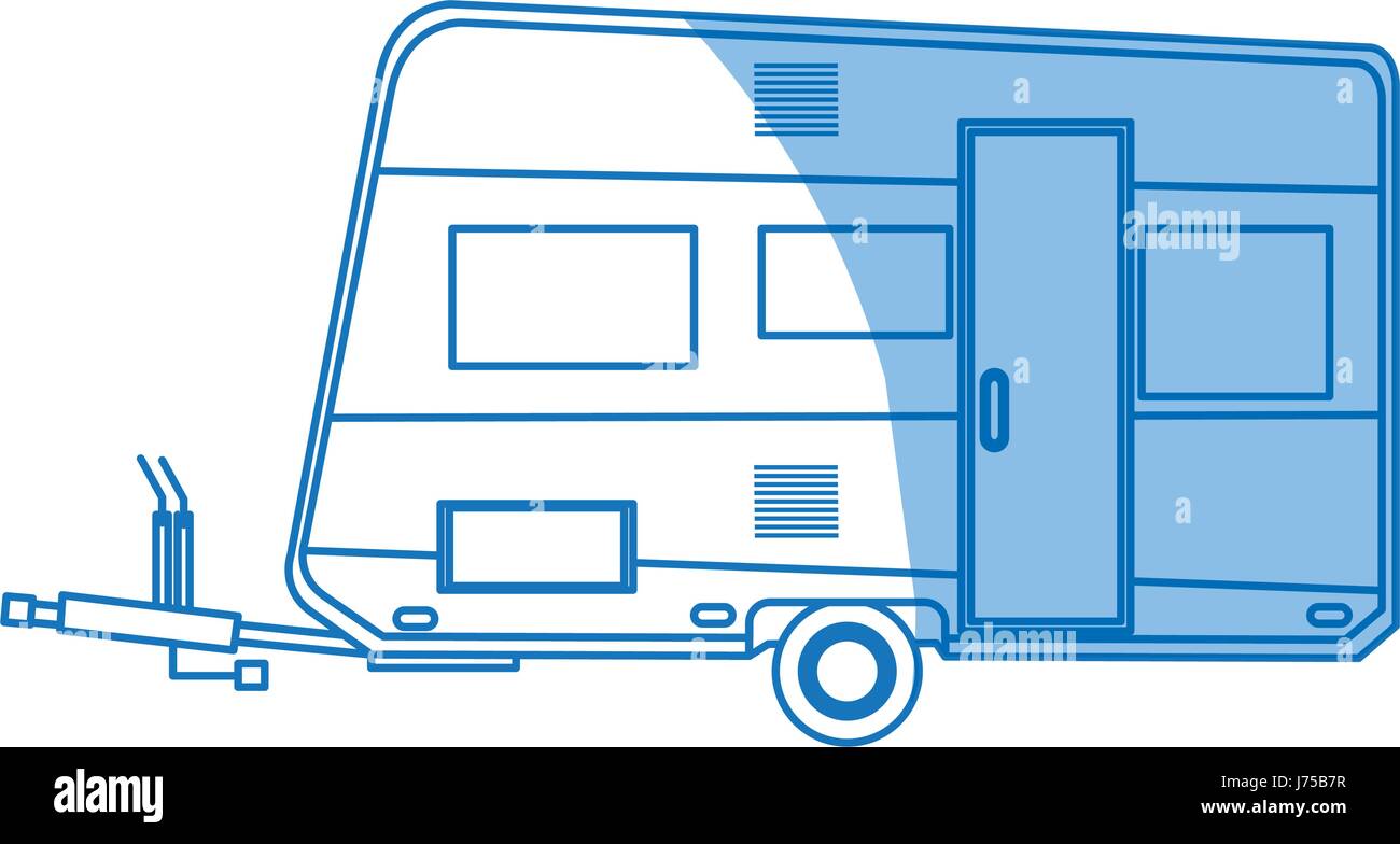 trailer camping vehicle home transport Stock Vector Image & Art - Alamy