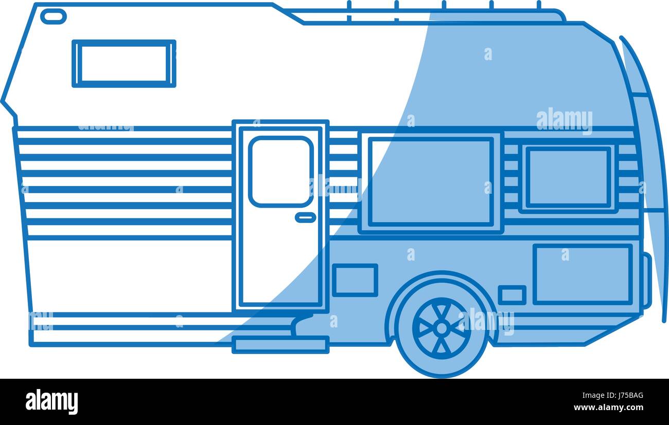 trailer camping transport recreation tourism Stock Vector Image & Art ...