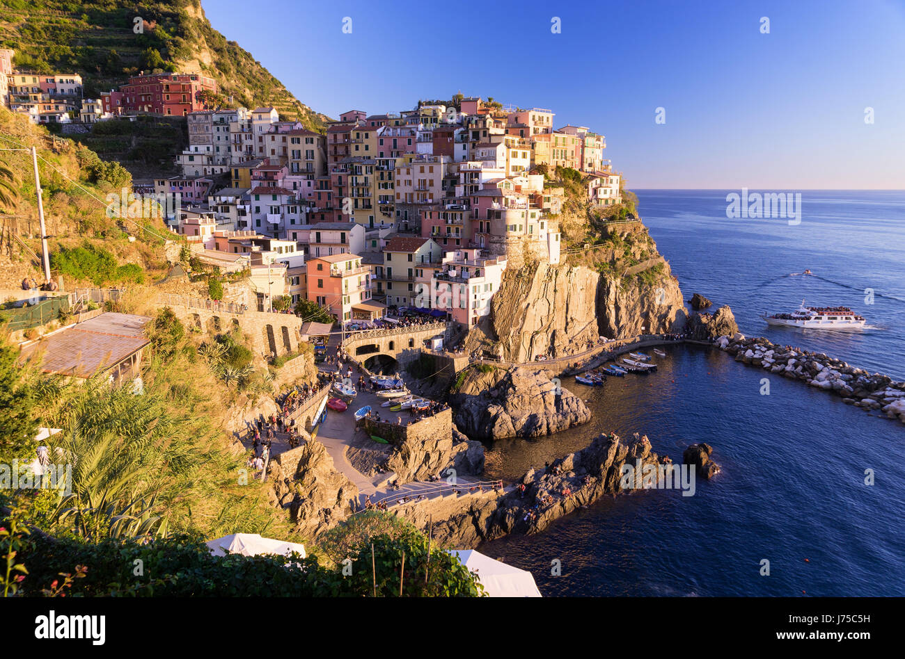Beautiful Italian Town of Vernazza Stock Photo