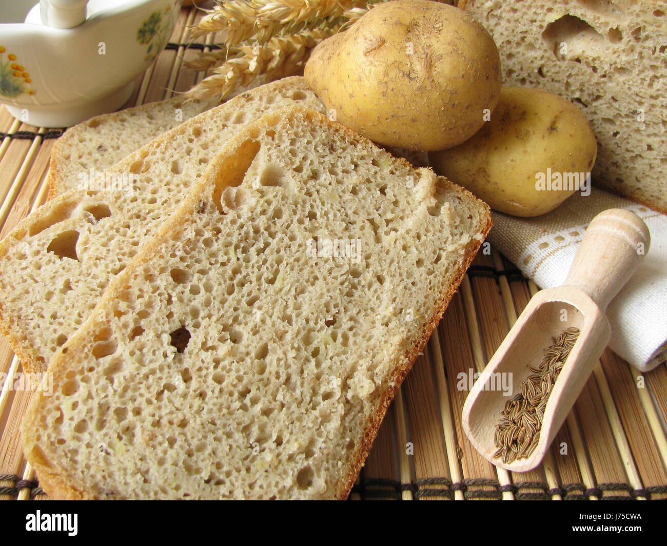 potato bread from the bread machine Stock Photo Alamy