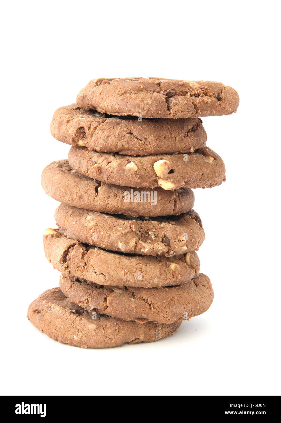 stack stacked cookie biscuits cookies dessert chocolate chip close some several Stock Photo Alamy