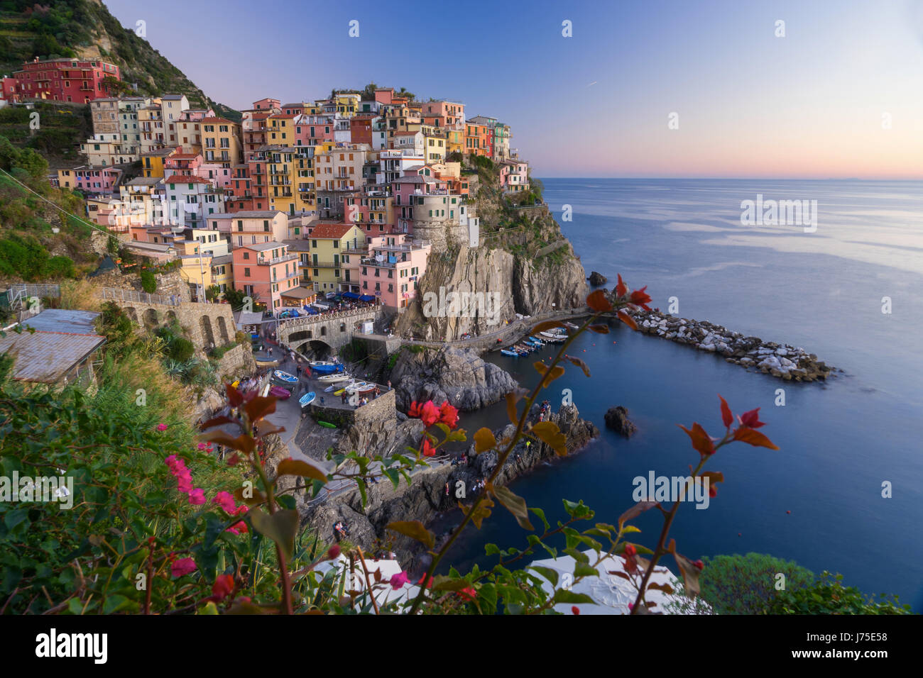 Vernazza is one of the five communes that make up the Cinque TErre Stock Photo