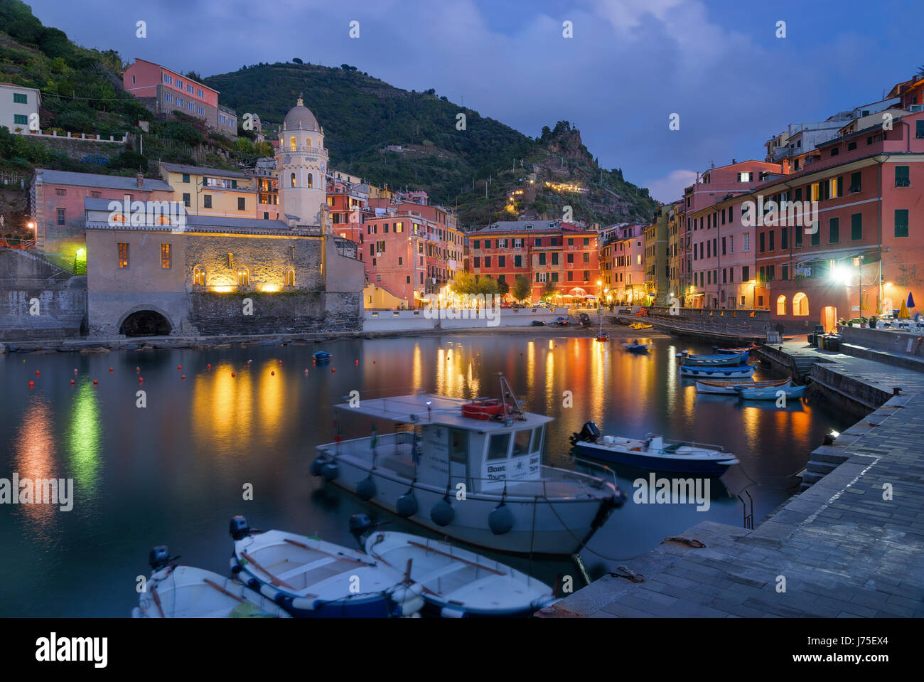 Beautiful Italian Town of Vernazza Stock Photo
