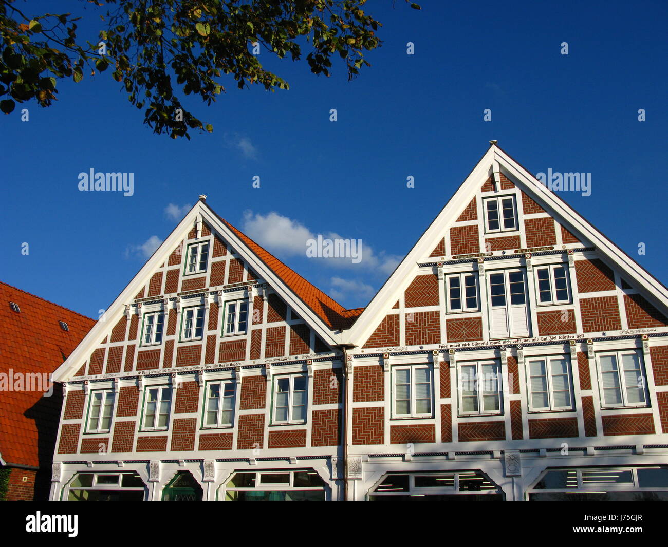 houses frame-work germany german federal republic traditional lower saxony Stock Photo