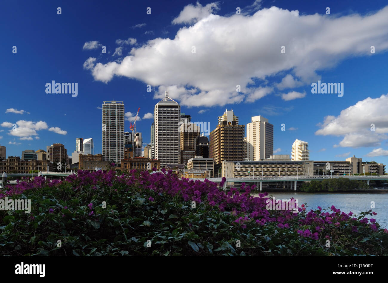 city town australia skyline firmament sky scenery countryside nature clouds Stock Photo