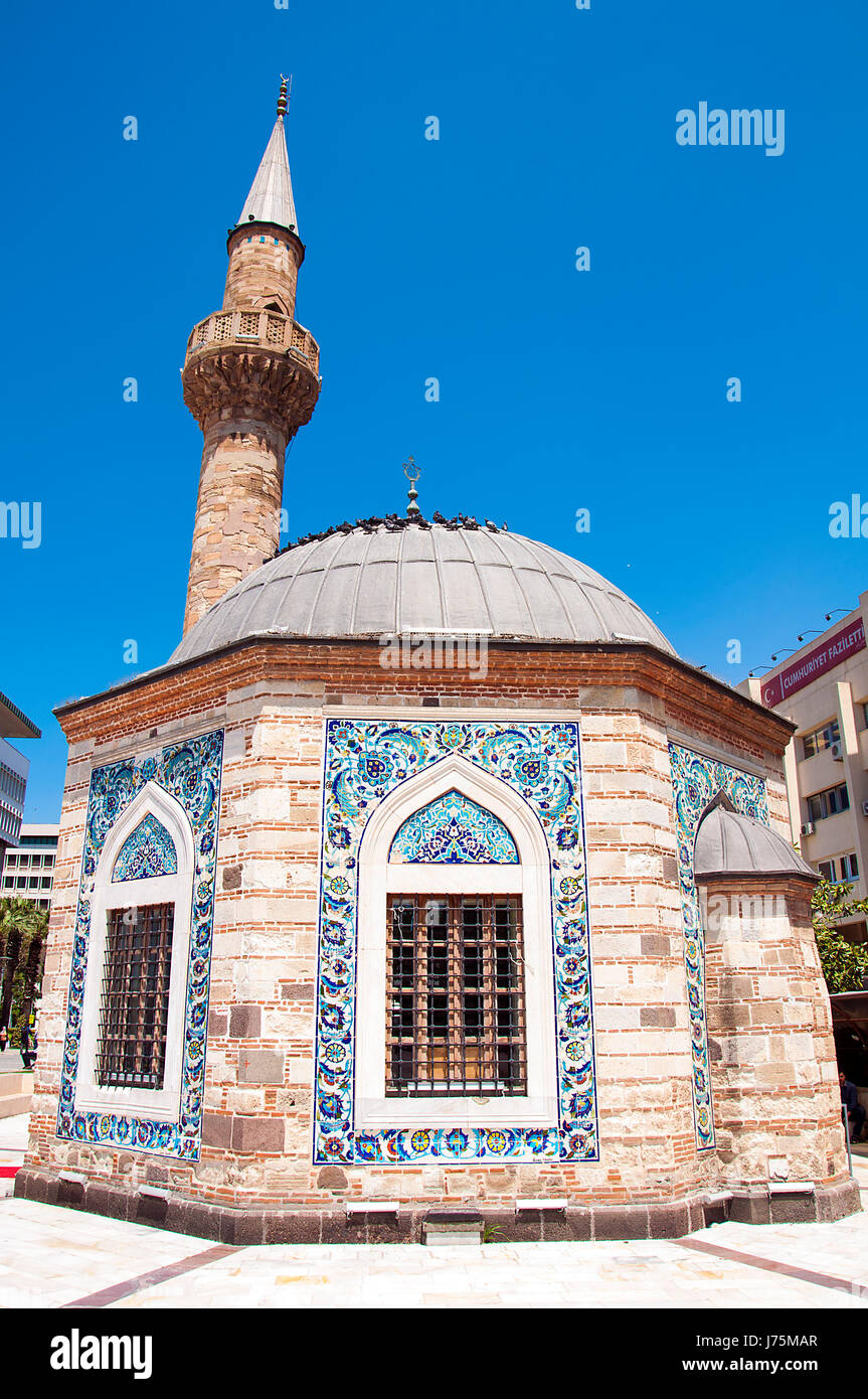 Konak Mosque also known as Yalı Mosque . It was built in 1755 it is located in Konak Square. Izmir. Turkey. Stock Photo