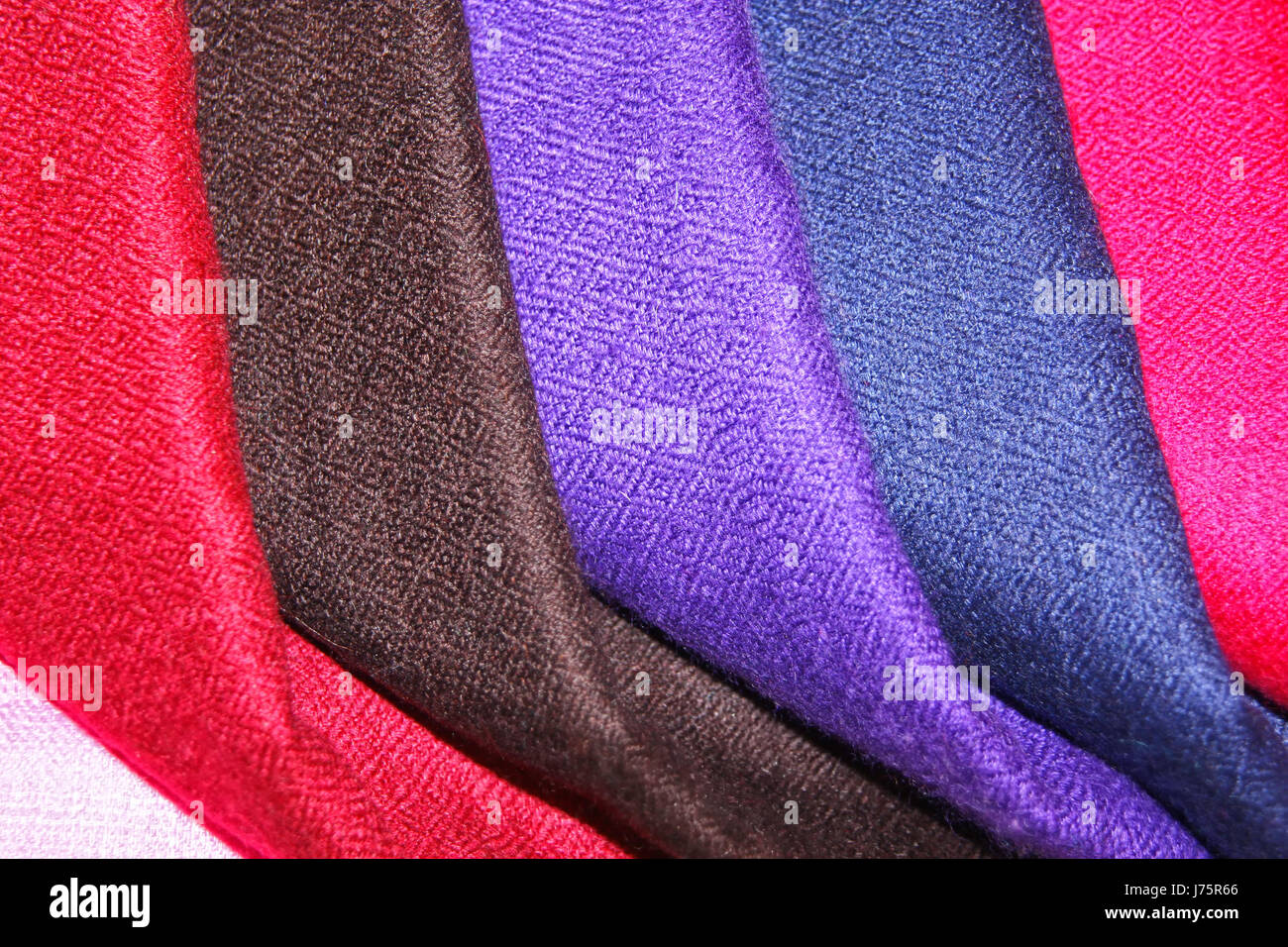 fashion garment scarf clothing silk fabric shawl clothes closeup winter brown Stock Photo