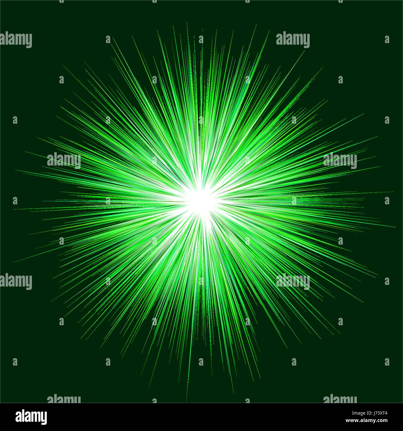 Abstract green explosion design background vector Stock Vector