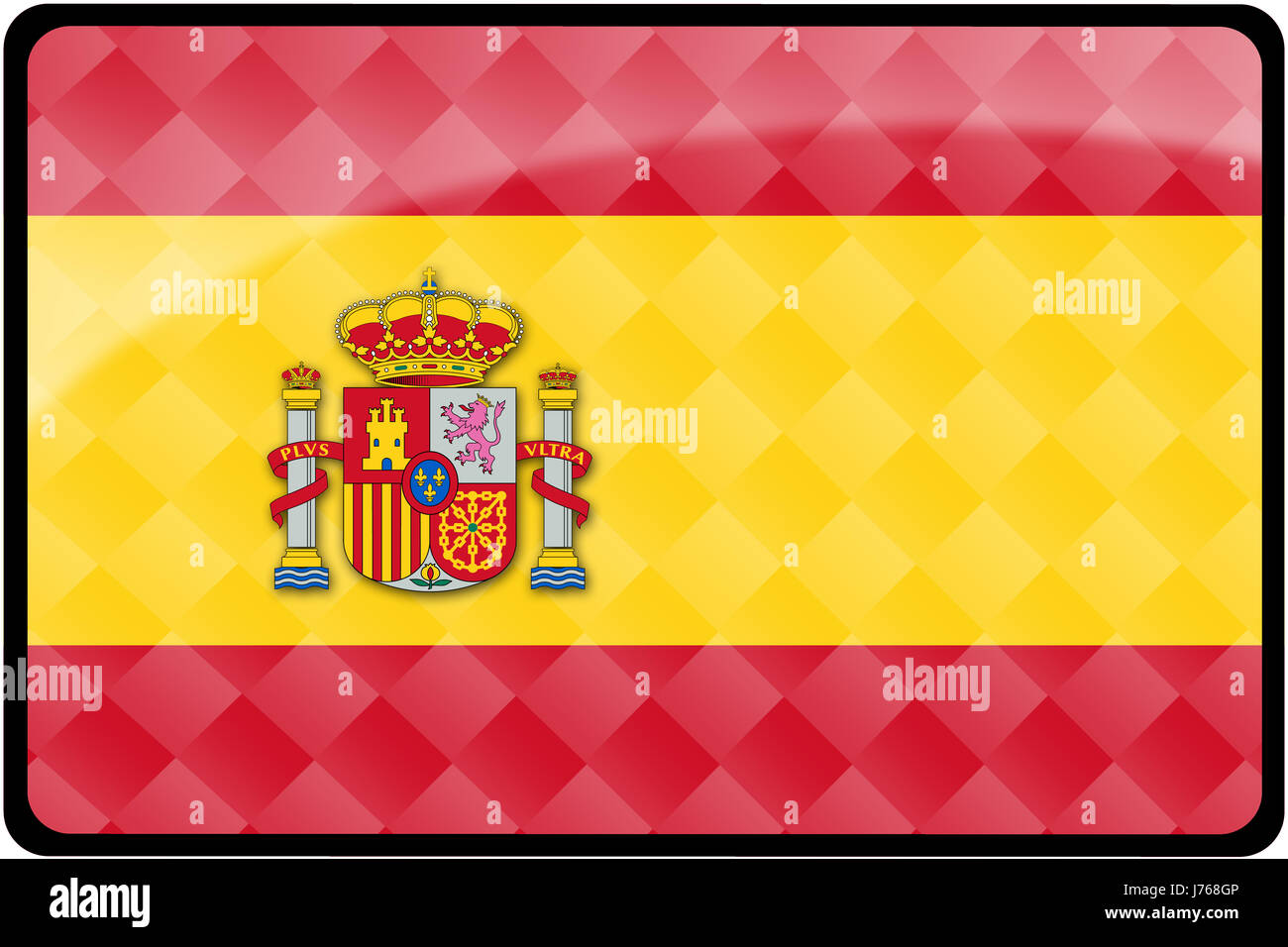 europe spain flag button icon spanish glass chalice tumbler closeup ...