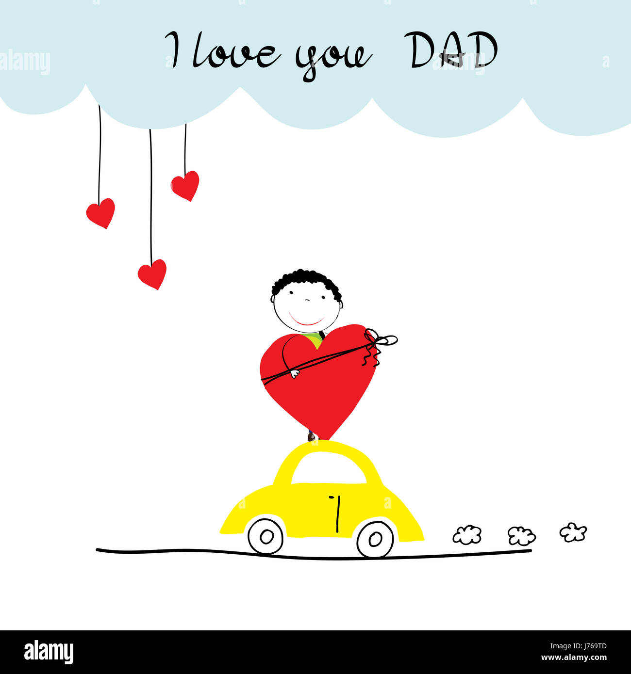 Kids happy fathers day drawing hi-res stock photography and images - Alamy