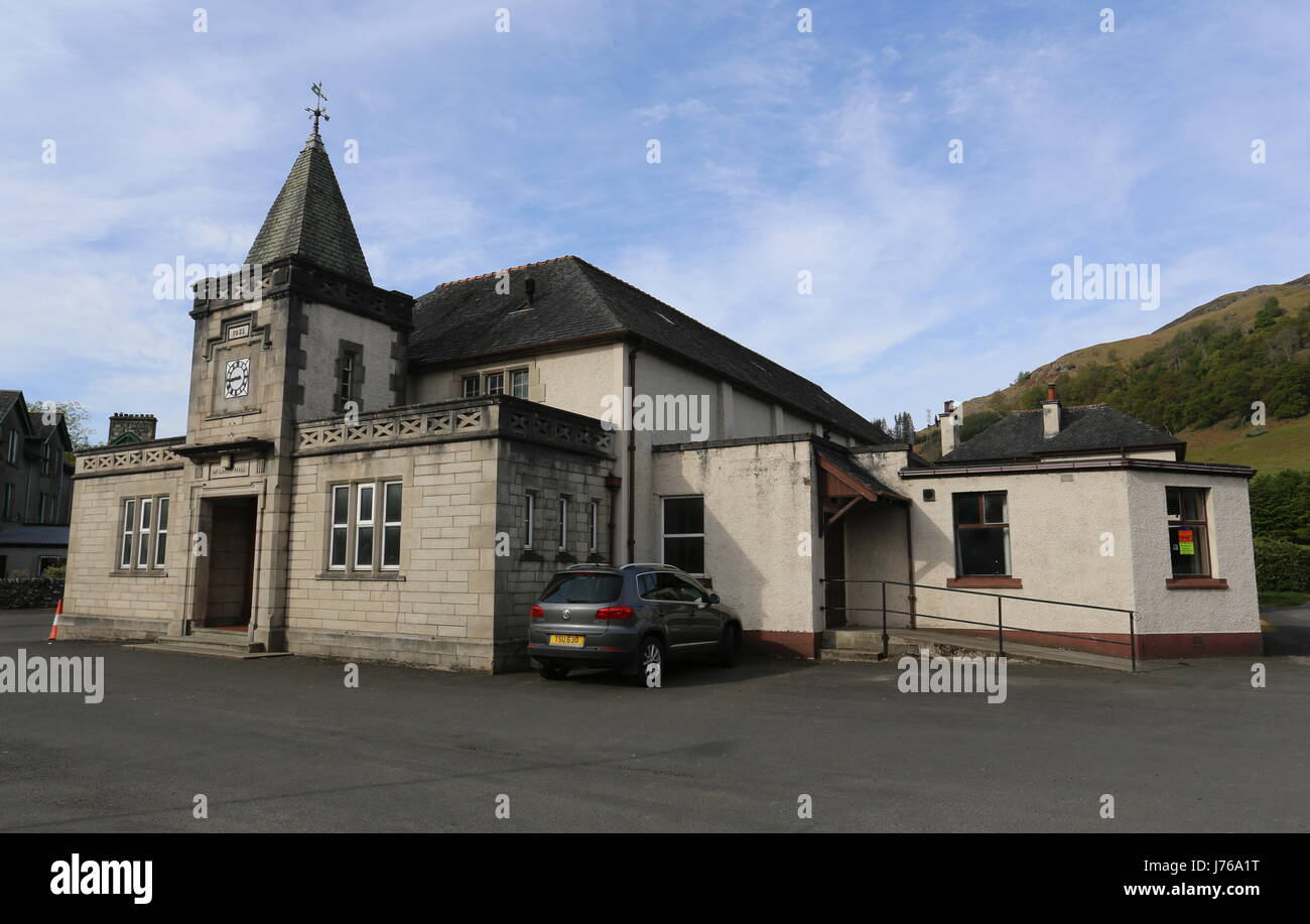 Exterior of Killin village hall Scotland  May 2017 Stock Photo
