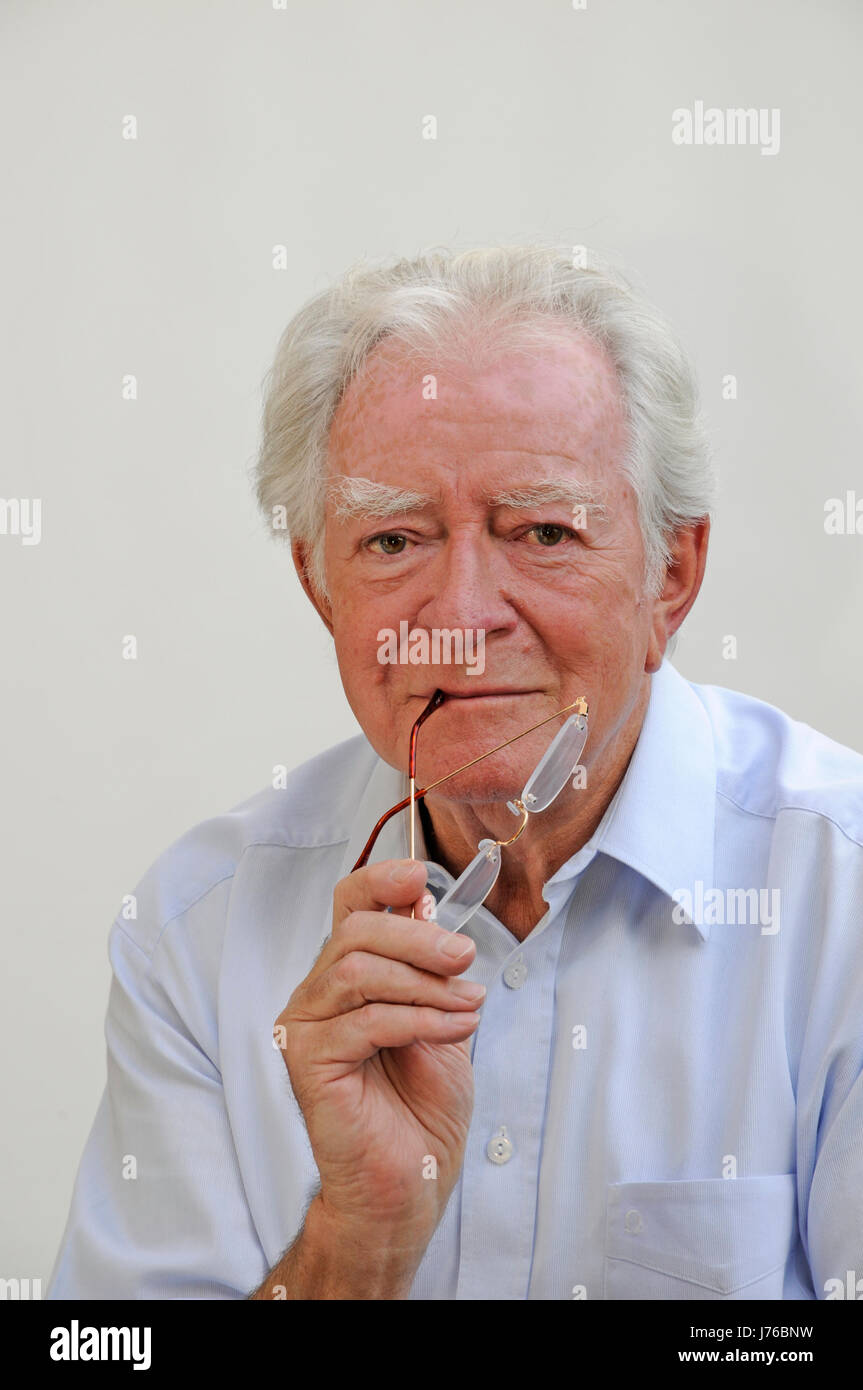 pensioners with glasses Stock Photo Alamy