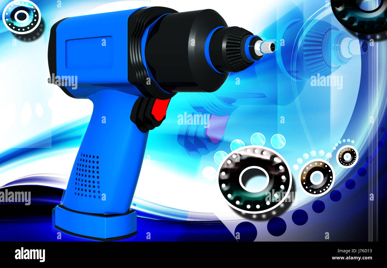 blue impact tool graphics colour industry threedimensional