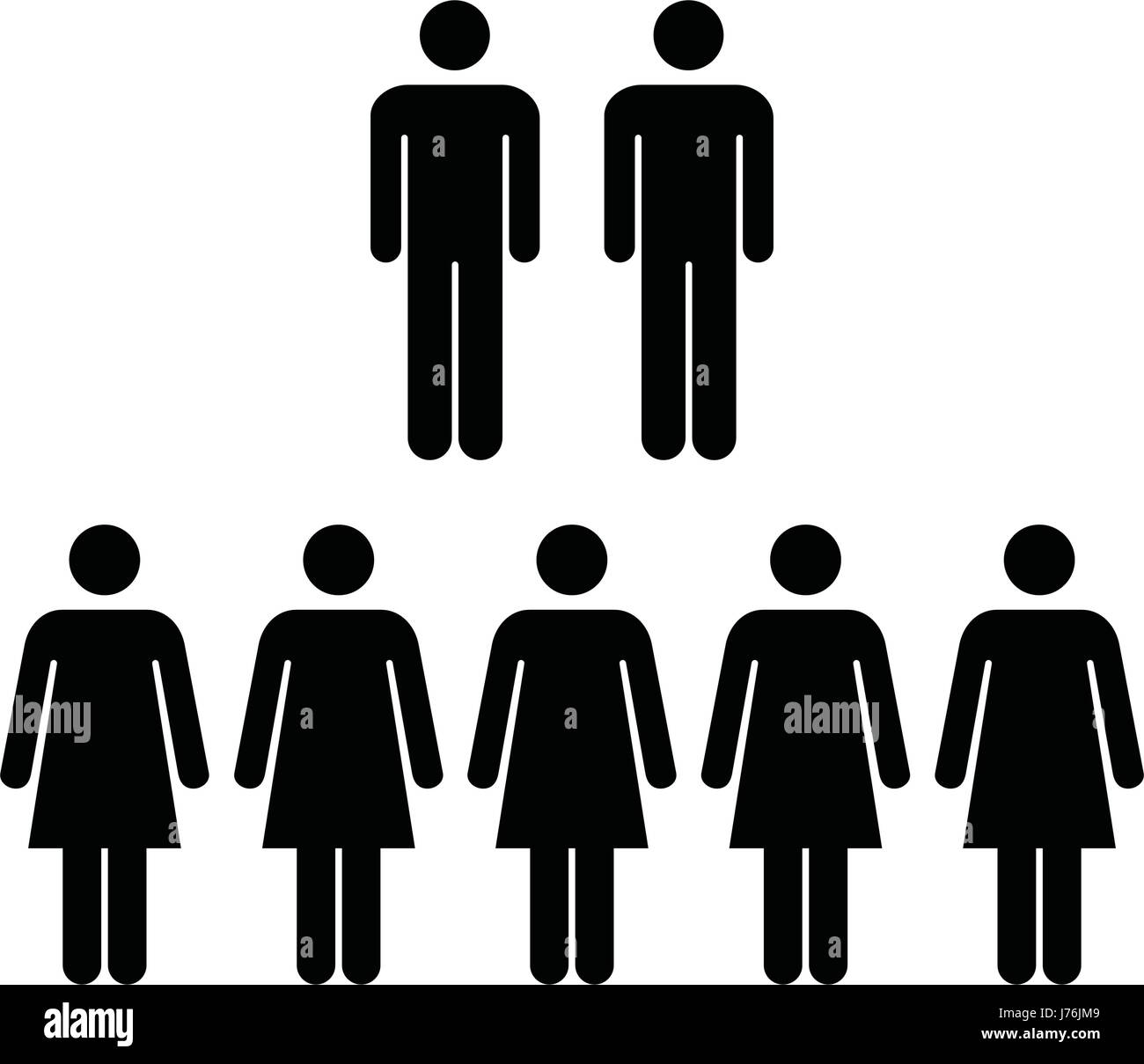 People Icon - Vector Group of Men and Women Team Symbol for Business ...