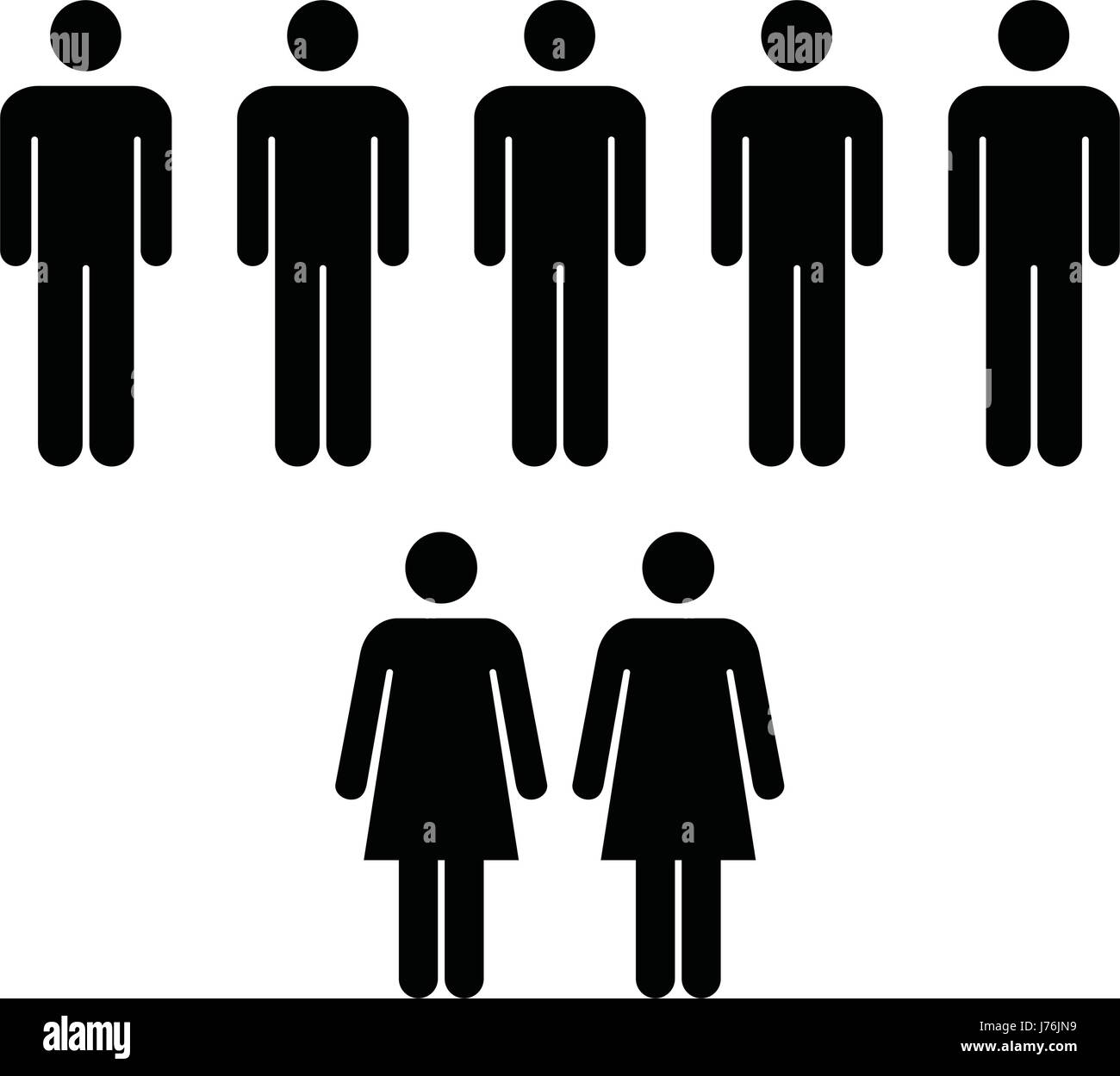 People Icon - Vector Group of Men and Women Team Symbol for Business ...