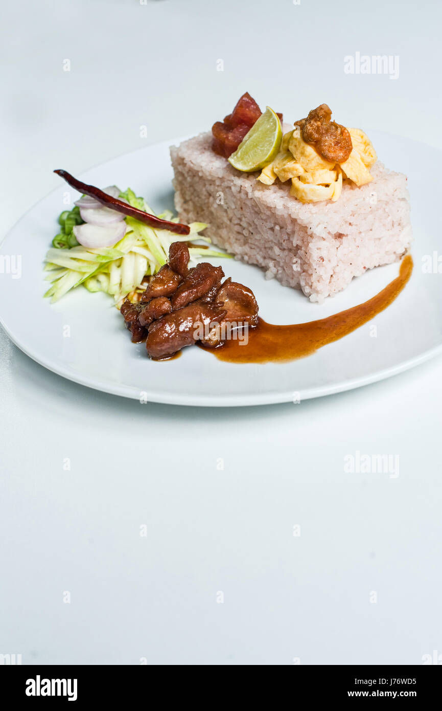 Fried rice Mixed with Shrimp paste (Kao Cluk Ka Pi), Thai style food ...