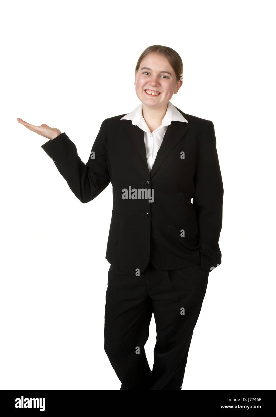 woman blank european caucasian dapper accosting pretty prettily prettier Stock Photo