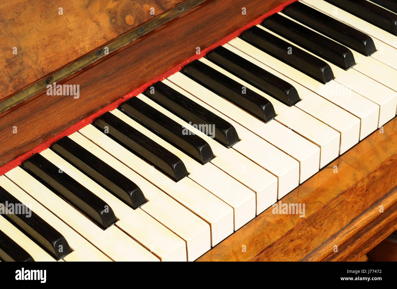 antique ivory piano key keyboard music game tournament play playing plays  Stock Photo - Alamy