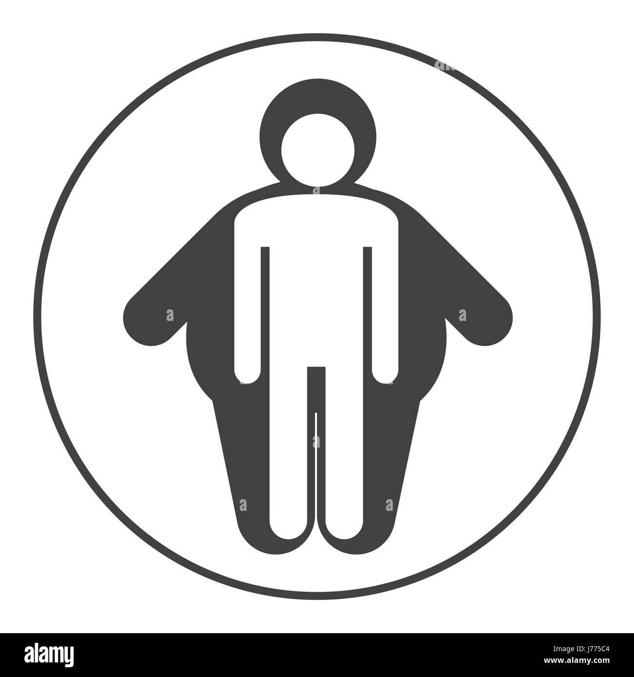 Fat Slim Silhouette Black And White Stock Photos Images, 47% OFF
